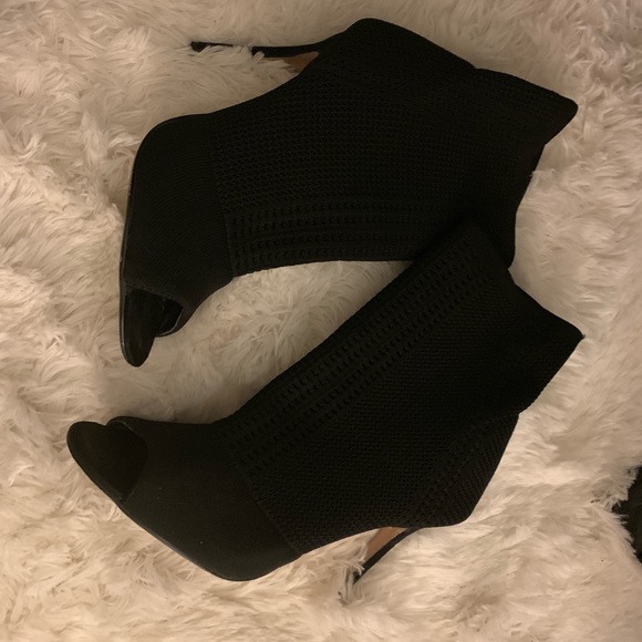 Catherine Malandrino Shoes - Catherine Malandrino Knit Open Toe Stiletto Bootie